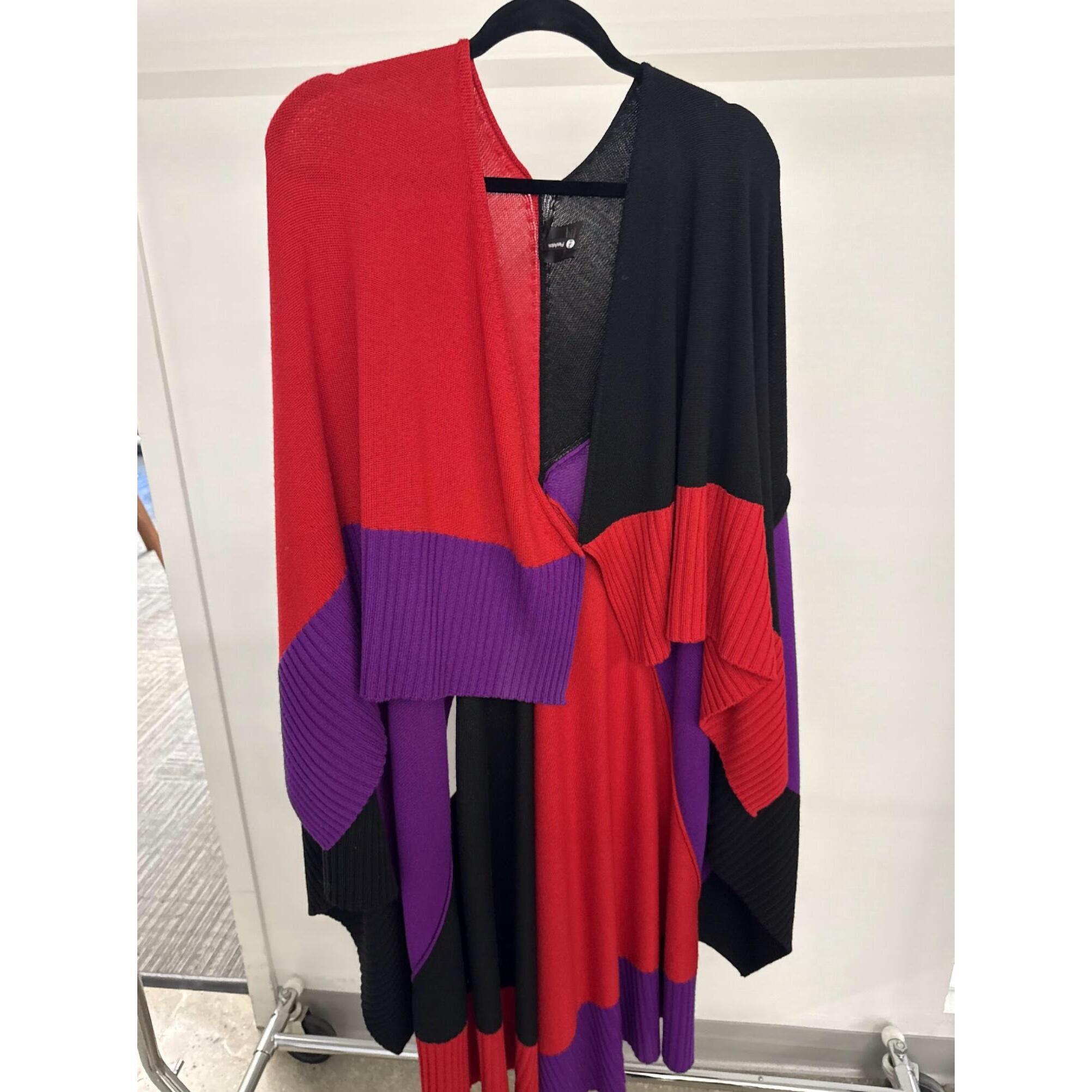 New Pier Antonio Gaspari Women's Draped Knit Poncho In Multi